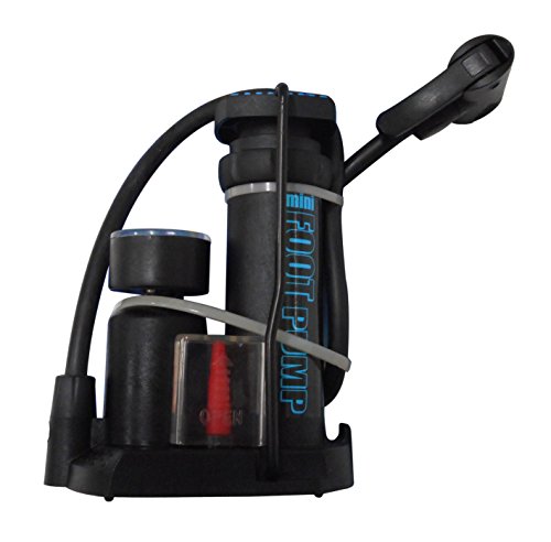 自転車 空気入れ ゲージ付ミニフットポンプ ブラック 33333