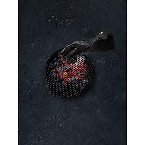 WMF BBQ Grillhandschuhe 1 Paar, Leder, hitzebeständige Handschuhe, Ofenhandschuhe extra lang, praktische Größe (10/XL)