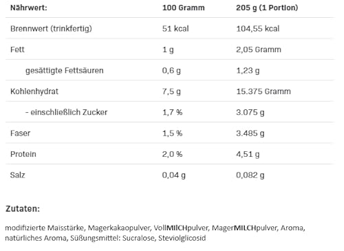 Sugar Free Pudding, Chocolate - 500g