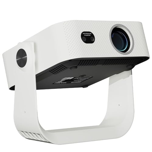 WZATCO Yuva Bolt, Fully Automatic, Smart Home Projector 4k Ultra HD, Native 1080P, Dust Proof, HDMI ARC, WiFi 6 & BT, Screen Mirroring, 13000 Lumens, Portable Room Cinema, White