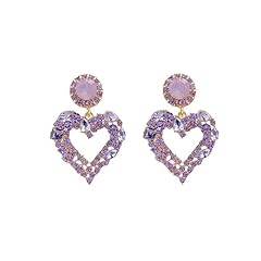 C2:Purple Rhinestone Earrings