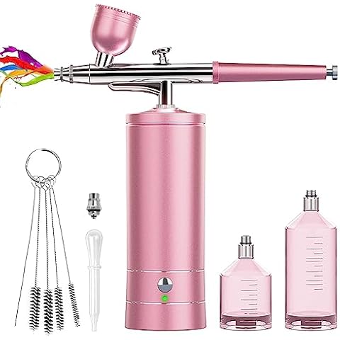 Airbrush Rechargeable Cordless Airbrush-Kit Compressor - 30PSI High Pressure Airbrush Gun Wireless Air Brush for Model Painting,Makeup,Barber, Nail Art, Cake Decor Cover