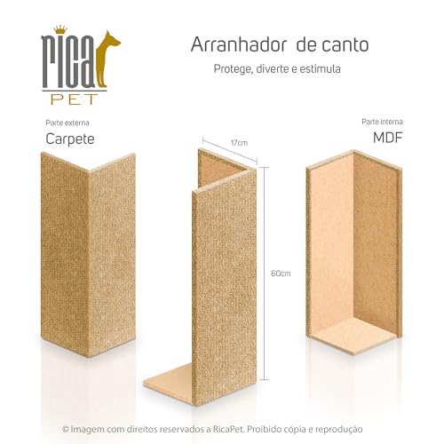 Protetor Para Braço De Sofá E Arranhador Para Gatos Bege - Par