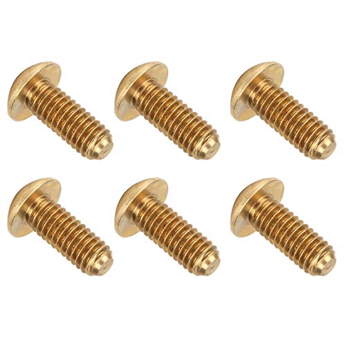 Keenso 50 Tornillos de Cabeza Hexagonal de Cobre Efecto de Fijación Resistente Al Desgaste para Reparar Tornillos de Cabeza Semicircular M4 Esenciales para el Mantenimiento (M4*10mm)