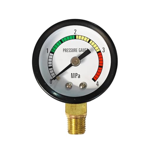 ���͌v 0-60PSI 0-4Bar���͌v �u���b�N�X�`�[���P�[�X ���������V�X�e�� NPT1/4 & PT1/8�l�W 2�p�b�N(40 bar(2psc),NPT1-8)