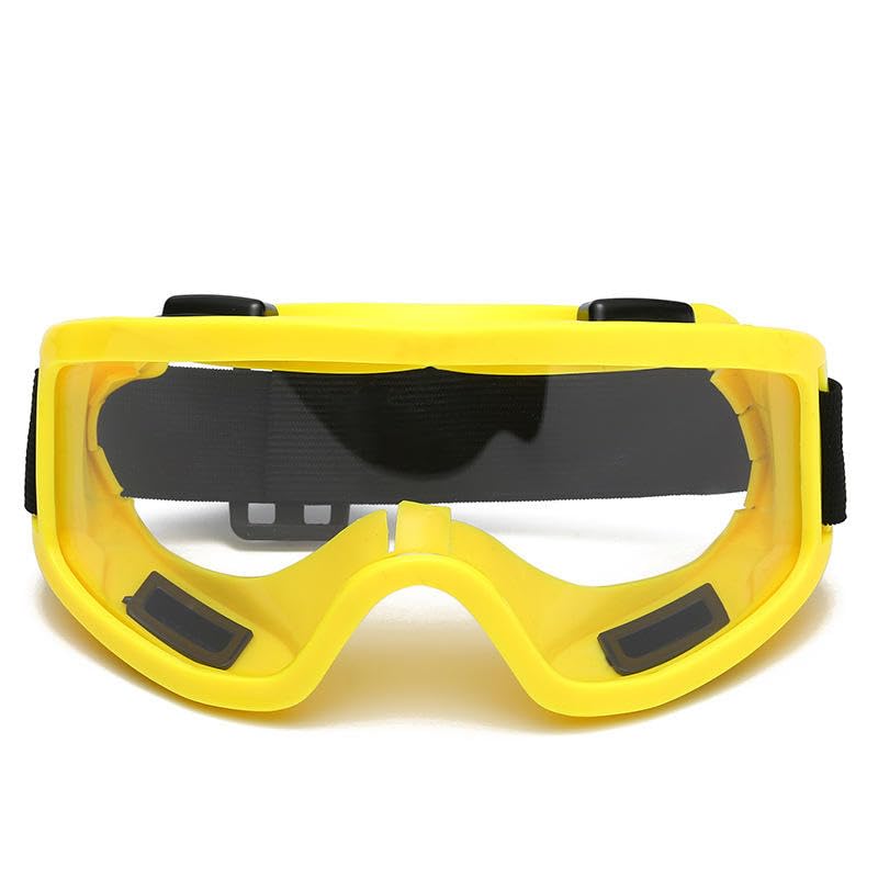 Image of Motorcycle Goggles for Men and Women - UV400 Protection, Anti-Fog, Scratch-Resistant Lens, Adjustable Strap, Windproof and Dustproof Riding Eyewear for Off-Road & Dirt Bike (Yellow)