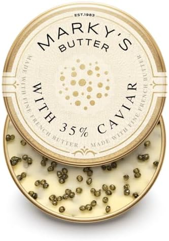 MARKY'S Premium Sturgeon Caviar Butter - 3.5 oz / 100 g - 65% French Butter/ 35% Sturgeon Caviar – GUARANTEED OVERNIGHT