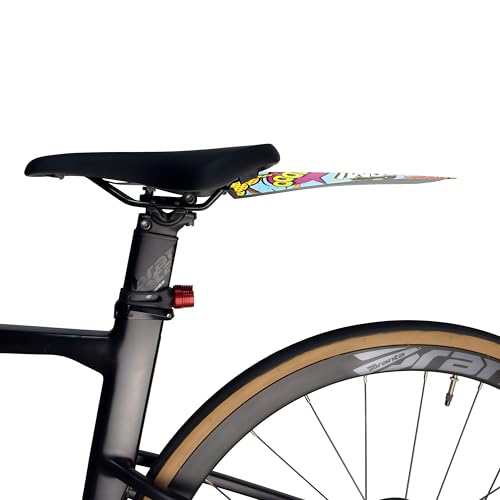 Image of Bike Fender, Tool-Free Rear Fender for Road & Mountain Bikes, Flexible Mud Guard for Back Seat, Stylish Splash Guard for Cycling Enthusiasts (Color 8)
