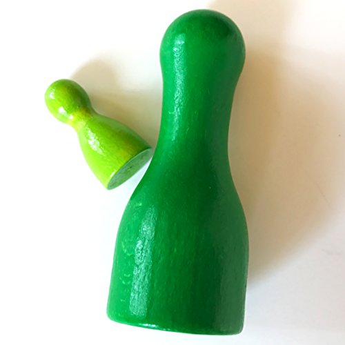Spieltz 52399: 10 Riesen Spielfiguren für XXL Brettspiele: Halmakegel groß aus Holz, 25/60 mm, Form: Flaschenkegel, 10… – Bild 2