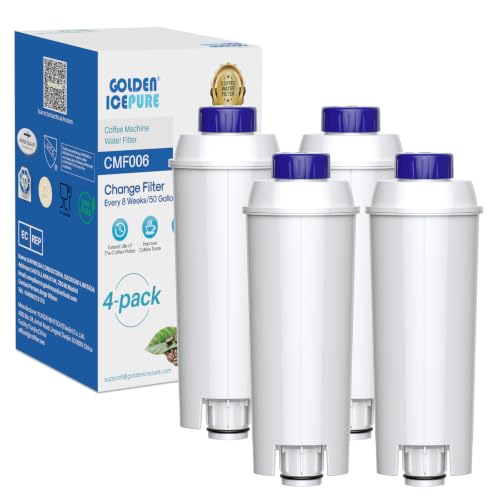 GOLDEN ICEPURE Ersatz für De'Longhi Wasserfilter DLSC002, 4er Pack
