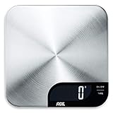 Großes LCD-Display (63 x 29 mm) mit weißen Ziffern auf schwarzem Hintergrund. Gewichtseinheiten: g, ml, lb.oz, fl.oz. Ideal auch für Behälter / Schüsseln mit Flüssigkeiten oder als Briefwaage