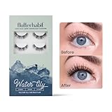 FlutterHabit Water Lily Lash Clusters for Women, Salon Quality At Home Eyelashes Extension Kit, 6 Lash Sets, No Lash Glue Included