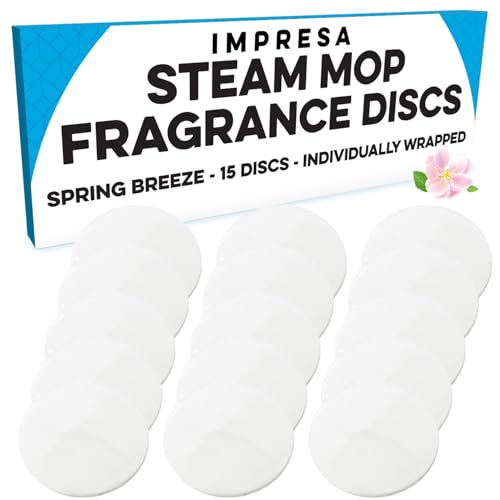 IMPRESA Steam Mop Fragrance Discs - Compatible with Bissell PowerFresh & Symphony Models 1940, 1806, 1132-15-Pack Scented Discs - Spring Breeze Scent