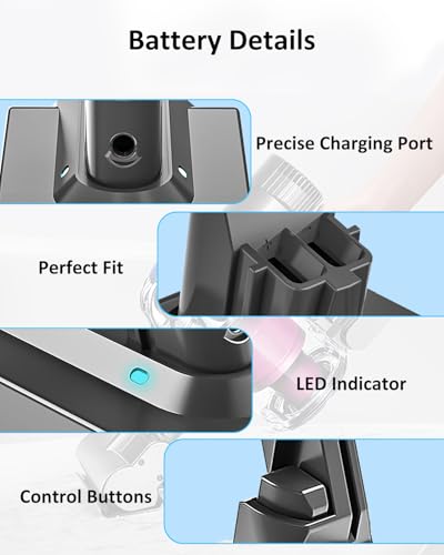 21.6v 7000mAh Replacement for V7 Battery Compatible with SV11 V7 Animal/Motorhead/Absolute/Fluffy/Trigger/Allergy/Mattress Handheld Cordless Vacuum Cleaner