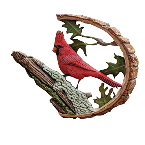 Cardinal Wood Carving - Handmade 'Cardinals Appear When Angels are Near', Unique Original Art Carving Work Statue Decor Small Animal Sculpture Art Wood Miniature
