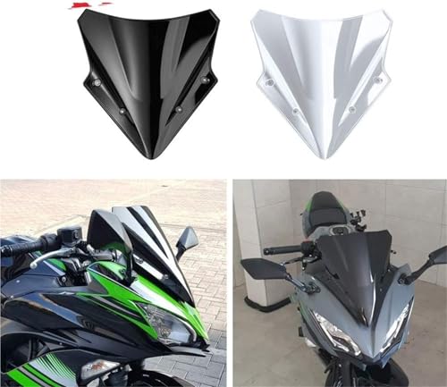 Bulle Ninja 650 2017-2019 Opaque Blanc Déviation du Vent - 4