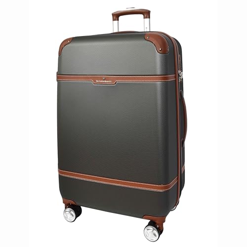 Valise rigide extensible grise taille M à roulettes pivotantes - 2