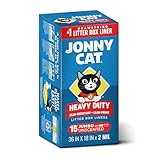 Jonny Cat Litter Box Liners: Heavy Duty - Tear & Leak Resistant - Drawstring Close - Jumbo, 15 Count