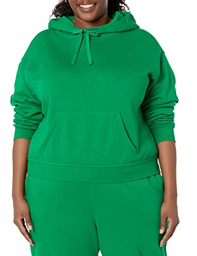 Amazon Essentials Women's Crop Hoodie Sweatshirt (Available In Plus Size), Green, Medium #TOP4