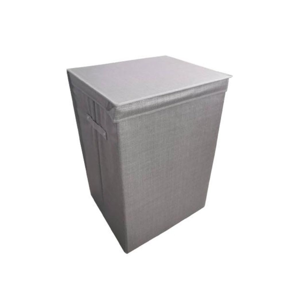 Genérico Cajas de Almacenamiento Plegables de Tela, Gris, con Tapas
