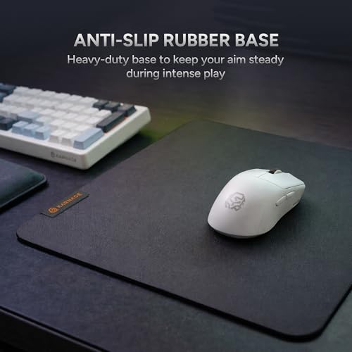 Image of KARNAGE by EVM Medium Gaming Mouse Pad (350 x 300 x 3 mm)| Speed + Control Surface | Anti-Slip Rubber | Micro-Weave Cloth | Precision Tracking Mousepad for Laptop, Office & Gaming (Black, KNG-MP-118)
