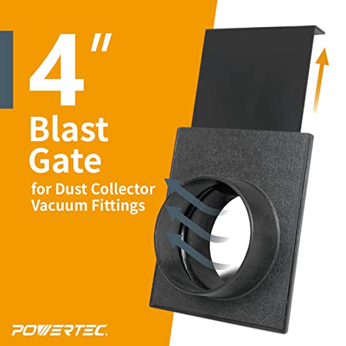 POWERTEC 70108-P6 4 Inch Blast Gate for Dust Collector, Dust Collection Fittings -6PK by POWERTEC - Image 2
