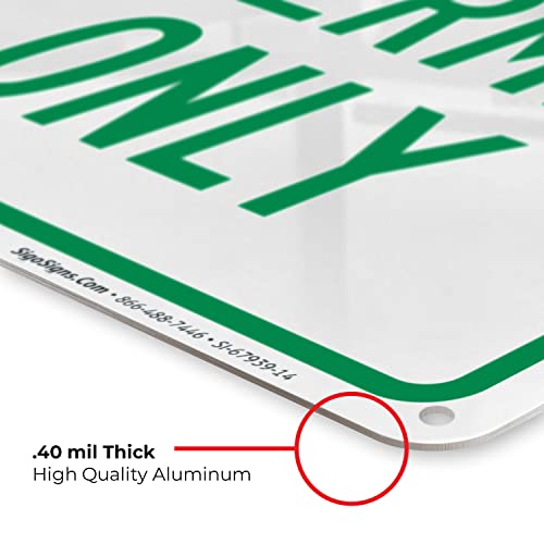Parking by Permit Only Sign, 10x14 Inches, Rust Free .040 Aluminum, Fade Resistant, Made in USA - Thumbnail 6