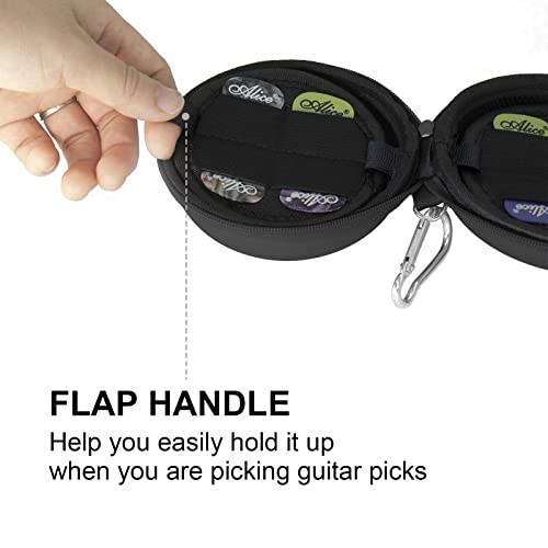 Mijibisu Guitar Pick Holder, Waterproof Guitar Pick Case With 32+ Holders Compatible With Fender/Chromacast/D'addario/Jim Dunlop/Bolopick/Unlp Musical Instrument And More.(Case Only) (Black) #TOP3