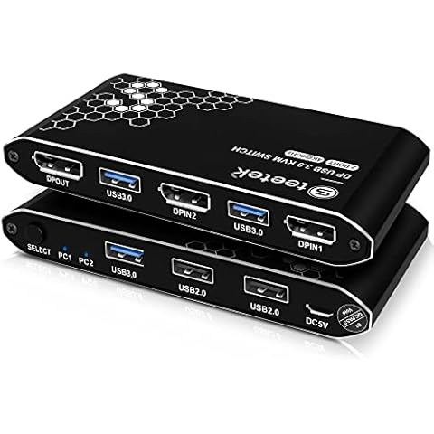 Conmutador KVM DisplayPort 2 PC 1 Monitor Cover