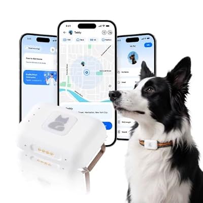 Pet Real Time GPS Tracker, Smart Dog Tracker GPS with 1 Month Subscription