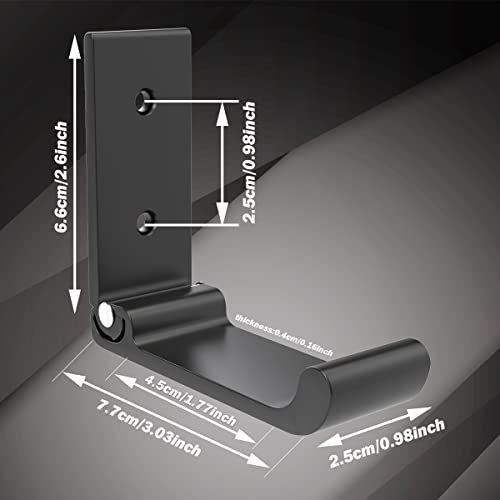 Auhssan 6Pcs 3'' Folding Coat Hooks Black Foldable Hooks Aluminum Alloy Wall Hooks Headphones Holder Wall Mounted With 12Pcs Screws Set For Hanging Coats, Bags, Hat, Towel, Keys #TOP1