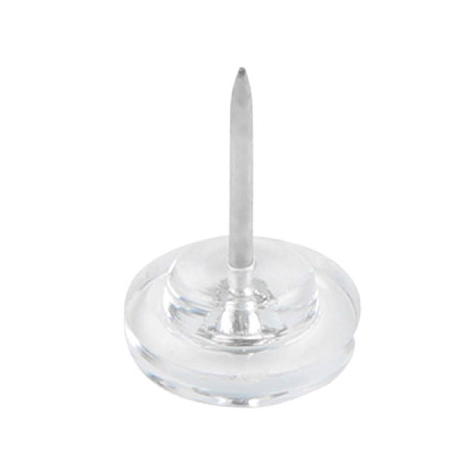 50 / 100PCS Gear-Shape Pushpin Map Pin Flat Head Push Pins for Cork Board, Clear Sewing Pin with Box for Fabric Sewing Clear Pushpins for Wall Hanging Pushpins for Bulletin Board for Cork
