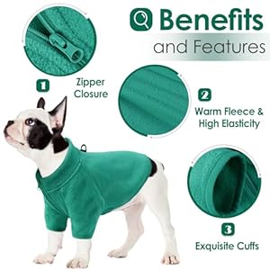 AOFITEE Dog Sweater, Soft Fleece Dog Vest, Stretch Dog Sweaters for Small Dogs Girl Boy, Stretch Dog Fleece Sweater Puppy Sweater, Lightweight Dog Coat Sweatshirt with D-Ring and Turtleneck, XS AOFITEE Dog Sweater, Soft Fleece Dog Vest, Stretch Dog Sweaters for Small Dogs Girl Boy, Stretch Dog Fleece Sweater Puppy Sweater, Lightweight Dog Coat Sweatshirt with D-Ring and Turtleneck, XS