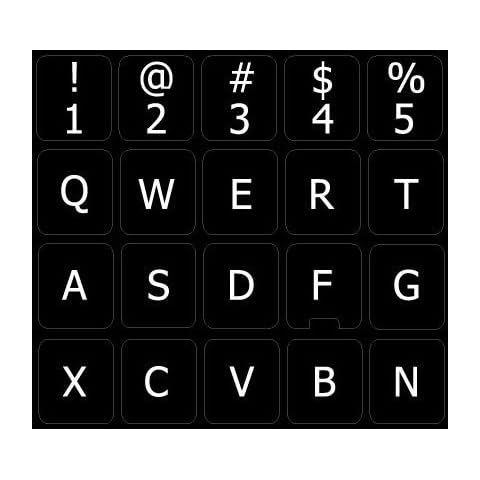 Online-Welcome Replacement English US Keyboard Sticker Black Background Cover