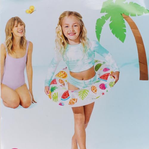Image of GLAN Inflatable Swim Ring for Kids Safe and Durable Pool Float Swimming Training Funny Activity for Boys and Girls Age 3-6 Years (Swimming Ring Multicolour)