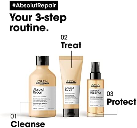 LOréal Professionnel | Conditioner, With Protein And Gold Quinoa for Dry And Damaged Hair, Serie Expert Absolut Repair, 200 ml
