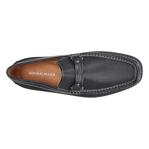Image of Donald Pliner Donnie Men's Slip-On Loafer - Stacked Heel - Classic Dress Loafers for Men, Memory Foam Insole, Slip-On Shoes for Men, Comfortable Dress Shoes
