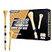 CHAMPKEY Premium Bamboo Golf Tees 170 Pack - 120 Pcs Long Tees with 50 Pcs Short Tees Assorted Pack - Friendly Biodegradable Material Golf Tee（3-1/4"）