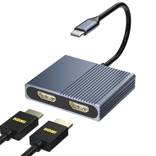 USB C HDMI ϊA_v^[ fAgclh g 2ʏóyDP Alt [h+ Thunderbolt3/4Ήz}`fBXvCA_v^ HDMI Type-Cϊ }`fBXvC 3 USB-C gclh fBXvC|[