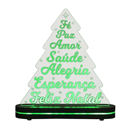 Luminária 3D Árvore de Natal em Acrílico Gravado a Laser !