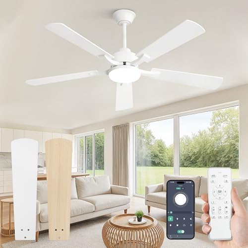 ZMISHIBO Ventilador techo Silencioso,Ø132 cm Ventilador de Techo ...