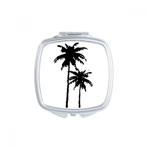 Miroir compact carré nuage et plage le cadeau mignon et portable idéal - 2