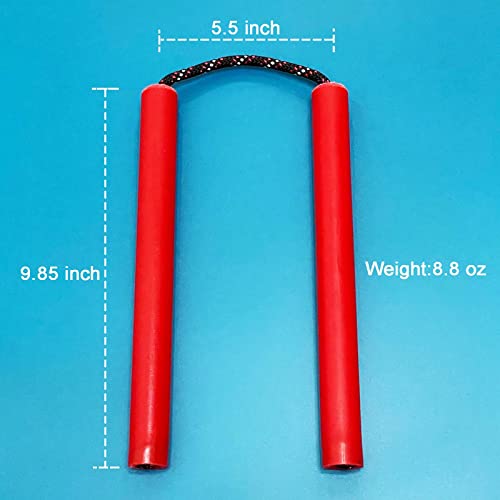 Msgumiho Flexible Polyurethane Rubber Nunchucks Nunchaku High Hardness And Elasticity Connect With Reflective Climbing Rope Feels Very Good And Very Durable Suitable For Kids Adults And Professionals #TOP2