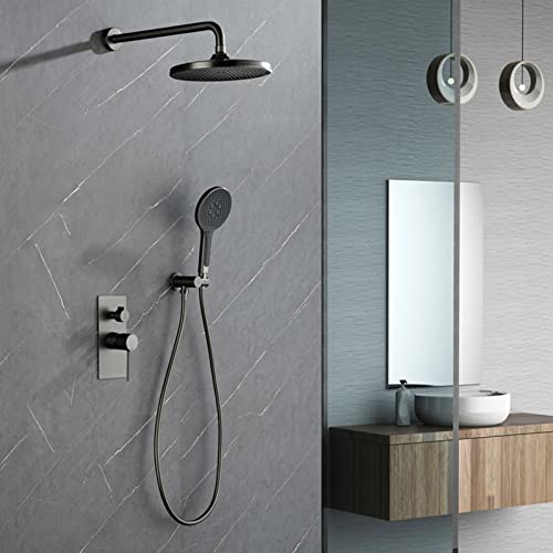 Mitigeur de douche mural au design dissimulé avec finition noire