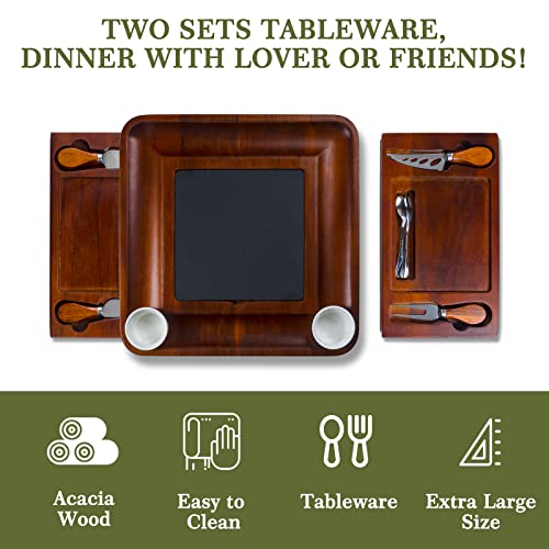 Kenton Cheese Board, Extra Large Charcuterie Boards Set & Accessories, Superior Acacia Wood Charcuterie Board For Couples Gifts Wedding Gifts Birthday Gifts For Women, House Warming Gifts New Home #TOP4