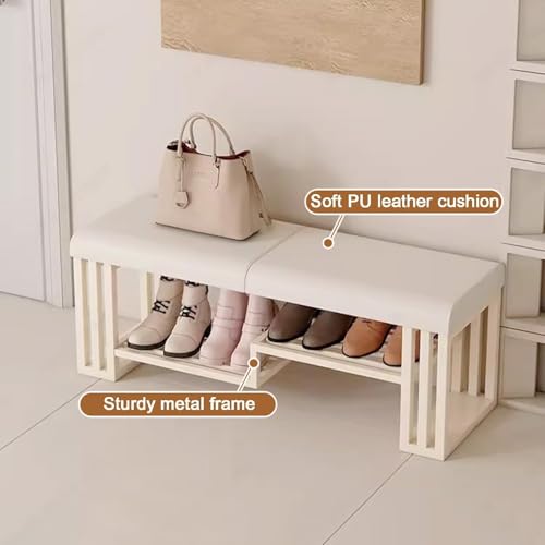 Banc à chaussures d'entrée compact pour libérer l'espace au sol avec assise confort - 4