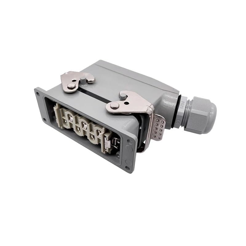 Heavy Duty Connectors HDC-HSB-006-1/2/3/4 F/M 6pin Screw Connection 35A Industrial Rectangular Aviation Connector Plug(Hdc-hsb-006-1)