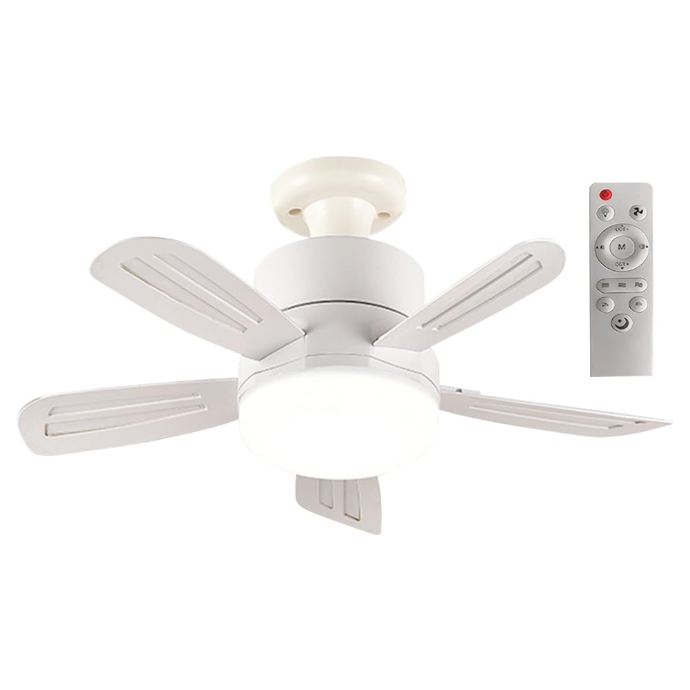 Htu Black Ceiling Fan With Lights And Remote, 40W E27 Ceiling Fans, 52Cm Dimmable 3000-6500K 3 Color 3 Speed Timing Fan Lights Ceilings For Bedroom Kitchen Bathroom Living Room-Only Fan