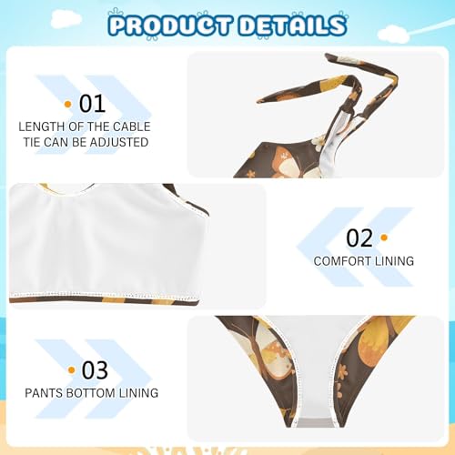 Butterfly Beautiful Brown Girl 2 Pieces Kids Bikini Set Beach Swimsuit Swimming Suits Cute Shoulder Strap4