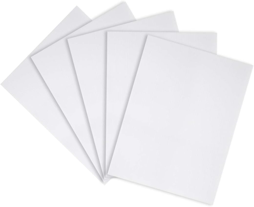 sourcing map Corrugated Plastic Sheets,3mm White Blank Yard Lawn Signs,12 Inch x 16 Inch,Waterproof Sign Blank Board 5pcs
